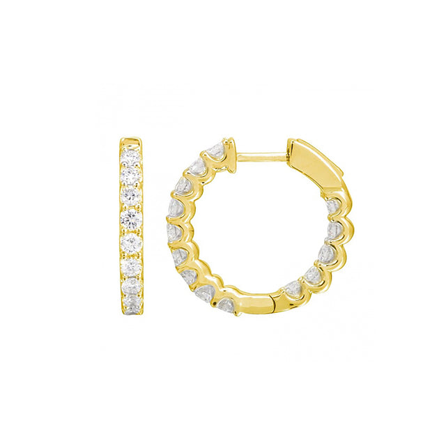 INSIDE OUT DIAMOND HOOPS