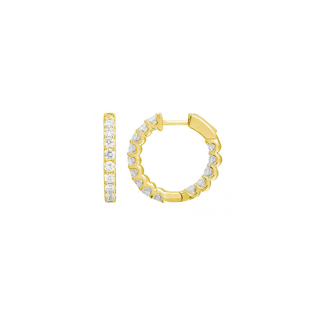 INSIDE OUT DIAMOND HOOPS