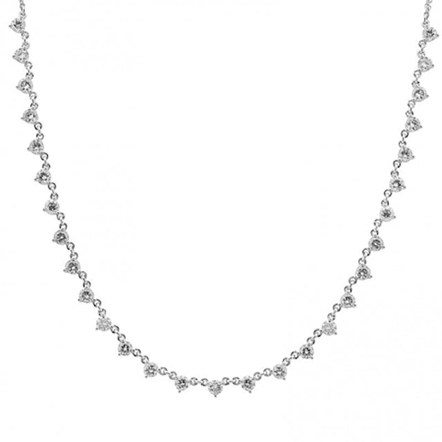 DIAMOND TENNIS DOUBLE CHAIN NECKLACE