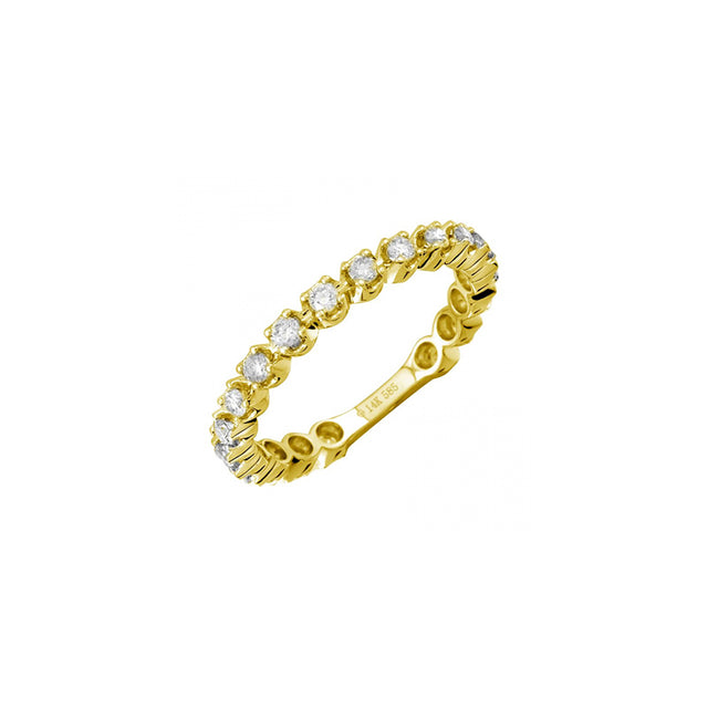 CROWN PRONG SET DIAMOND BAND