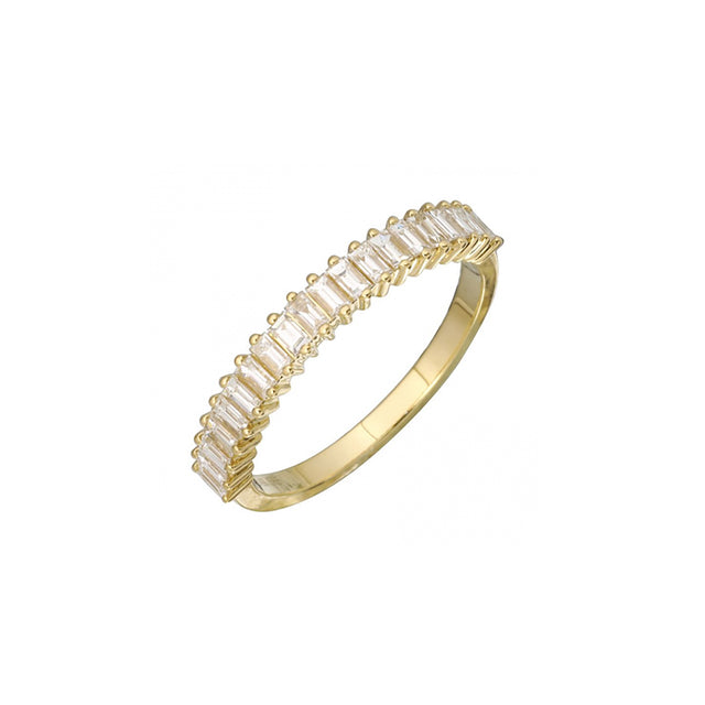 PRONG SET BAGUETTE DIAMOND RING 0.54CTS