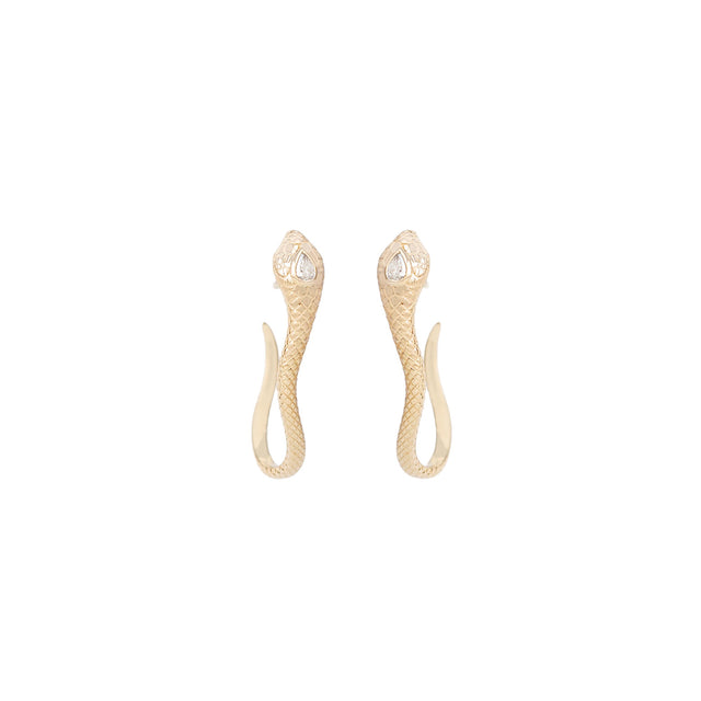 COBRA PEAR DIAMOND EARRINGS