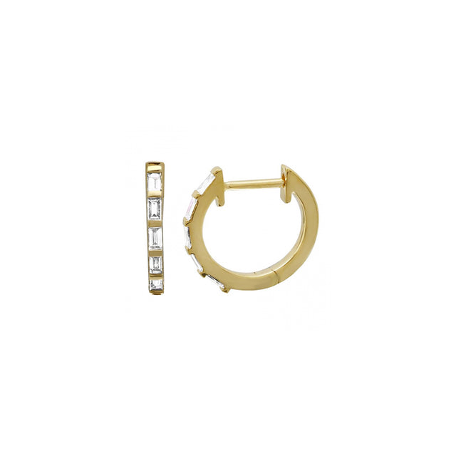 0.22CT BAGUETTE DIAMOND HUGGIES