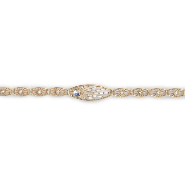DREAM MAKER MOONSTONE SUN ARTICULATED BRACELET