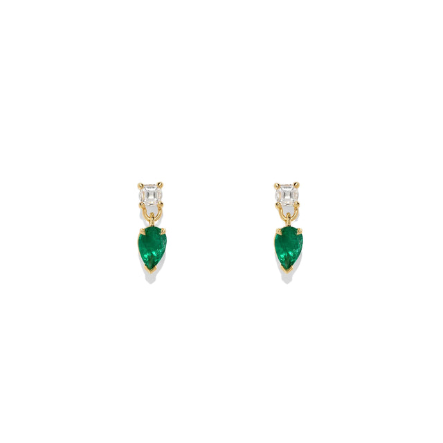 DUET EMERALD STUDS