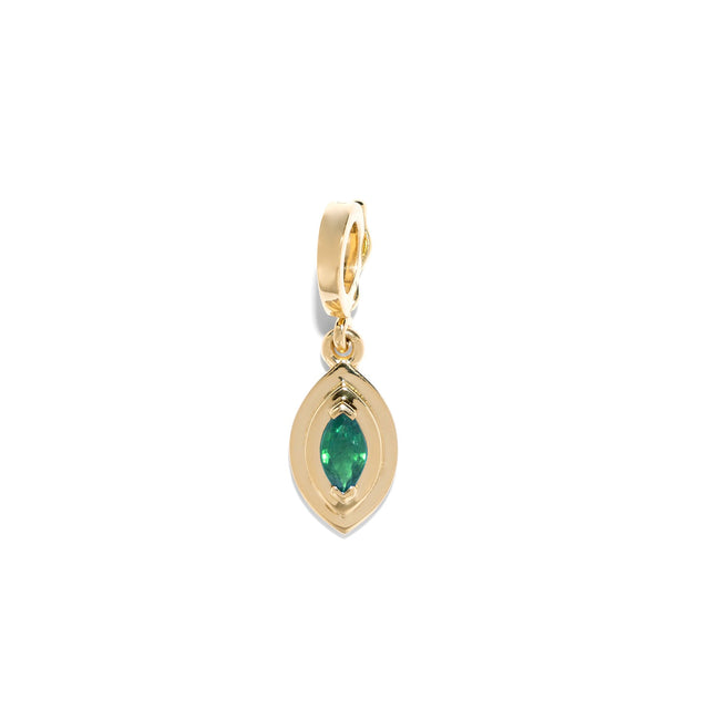 EMERALD MARQUISE CHARM