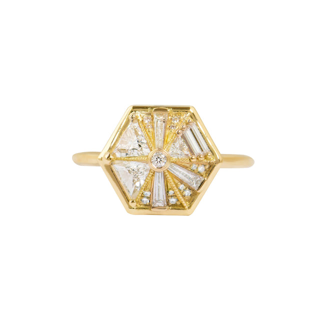 HEXAGON ENGAGEMENT RING