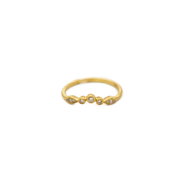 BEZEL LEAF CURVE RING