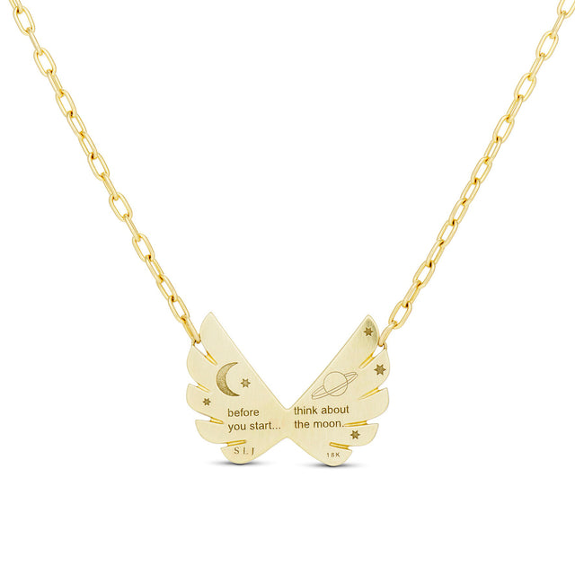 INLAYED DREAMER WING NECKLACE