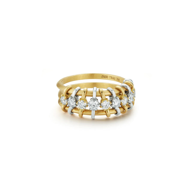 PENELOPE SINGLE ROW FLOATING DIAMOND RING