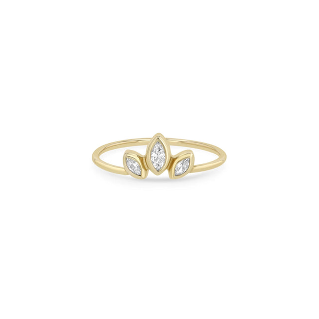 MARQUISE DIAMOND FAN RING