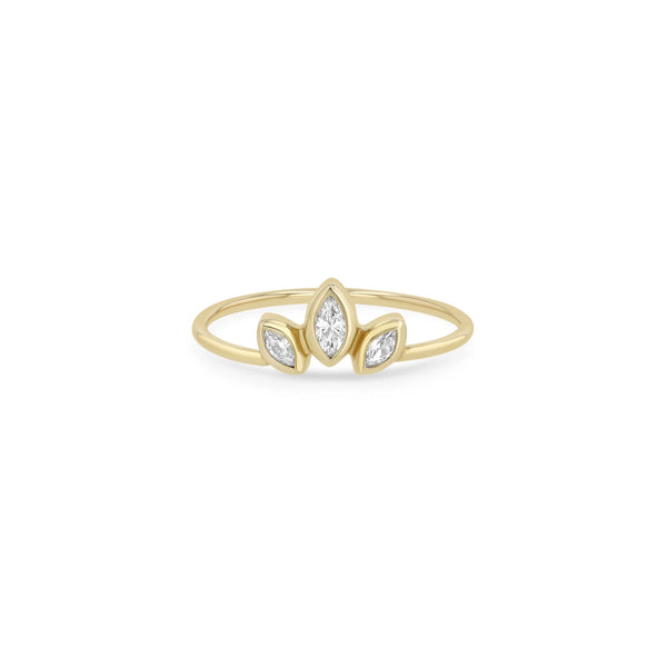 MARQUISE DIAMOND FAN RING