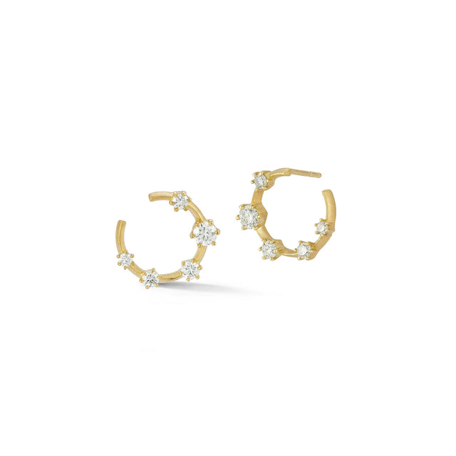 MEDIUM KISMET DIAMOND HOOPS