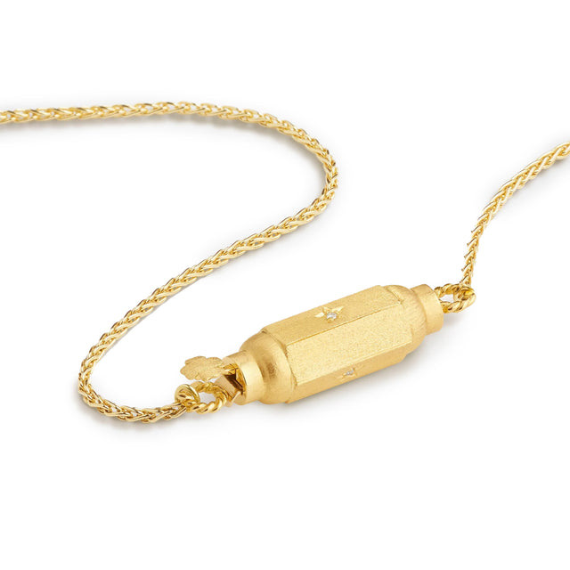 MICRO COCO DIAMONDS LOCKET NECKLACE