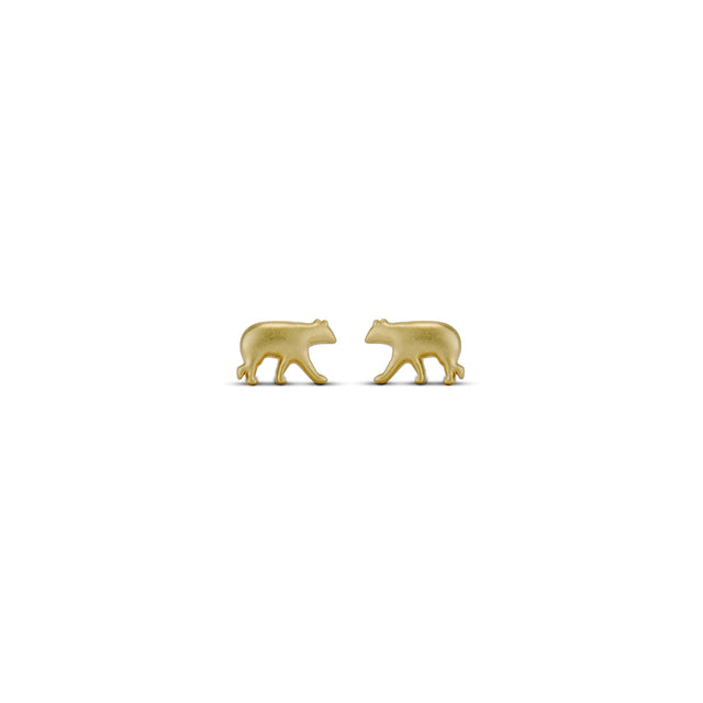 MICRO GOLD MAMA BEAR STUDS