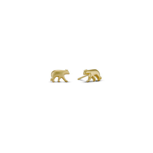 MICRO GOLD MAMA BEAR STUDS