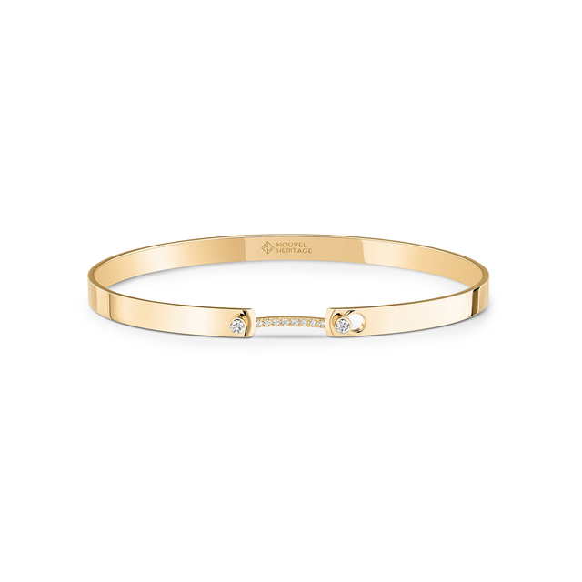 YELLOW GOLD BUSINESS MEETING MOOD BANGLE