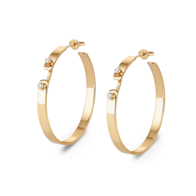 YELLOW GOLD MONDAY MORNING MOOD HOOPS