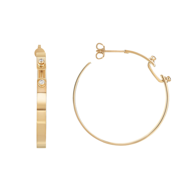 YELLOW GOLD MONDAY MORNING MOOD HOOPS