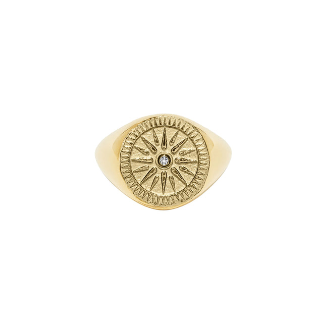 SUNBURST COIN RING