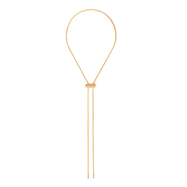 SEMI-PAVED LATCH PENDANT IN YELLOW GOLD