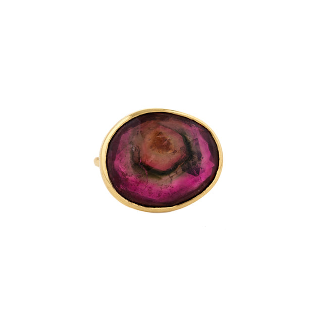 WATERMELON TOURMALINE RING