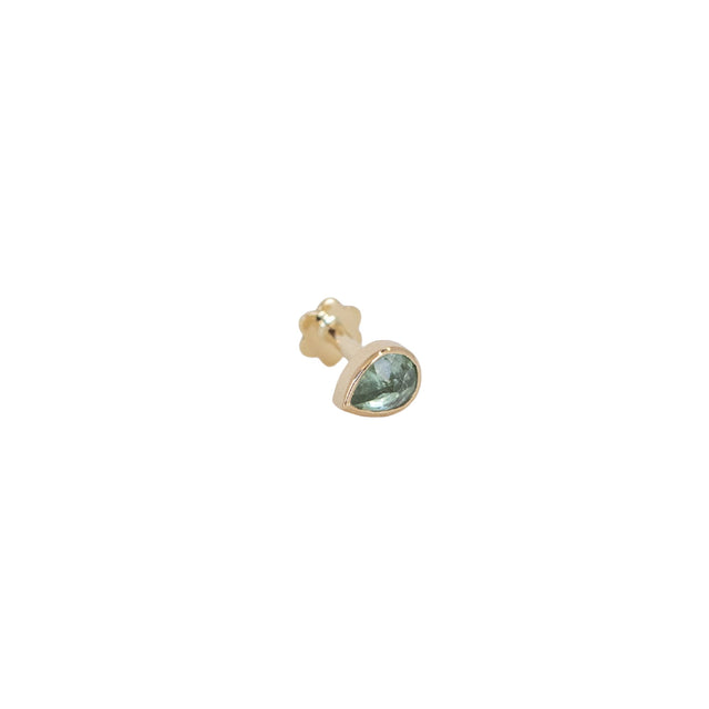 PEAR TOURMALINE PIERCING STUD