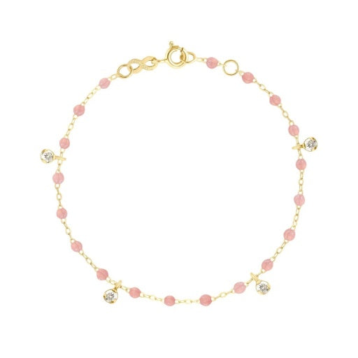 GIGI SUPREME 4 DIAMOND BRACELET, BLUSH, YELLOW GOLD, 6.7