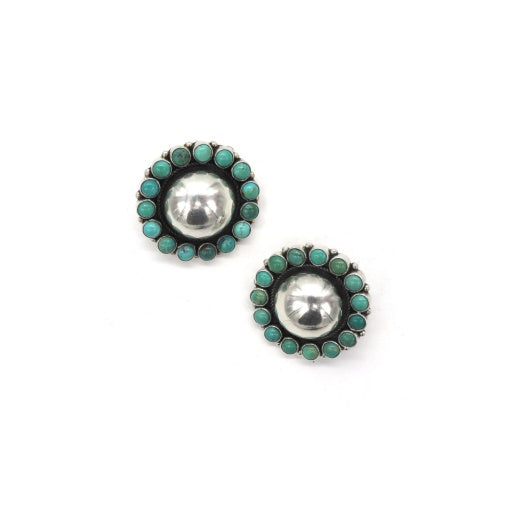TURQUOISE FLOWER EARRINGS