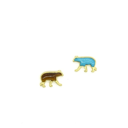 TURQUOISE MAMA BEAR STUD