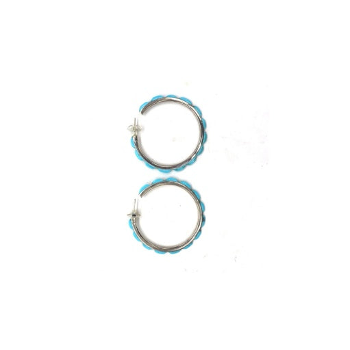 TURQUOISE HOOPS MEDIUM
