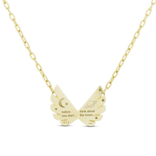 INLAYED DREAMER WING NECKLACE