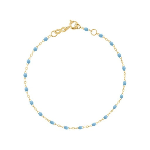 CLASSIC GIGI TURQUOISE BRACELET, YELLOW GOLD, 6.7