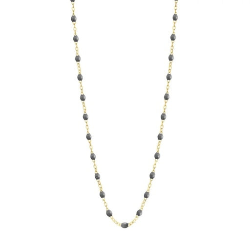 CLASSIC GIGI GREY NECKLACE, YELLOW GOLD, 16.5